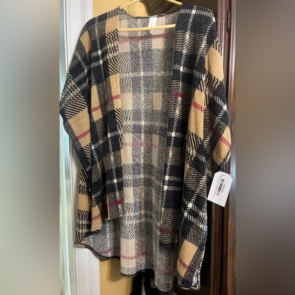Honeyme Plaid Cardigan